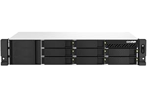 QNAP TS-873AeU-4G-US 8 Bay Rackmount NAS - Short Depth High-Speed Server with AMD Ryzen CPU, 4GB DDR4 Memory, Dual 2.5GbE Por