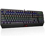 Mechanical Keyboard,Rottay 104-Key Led Backlit Wired Mechanical Gaming Keyboard with Blue Switch Anti-ghosting Ergonomical Perfect for PC&amp;Mac Gamers and typist