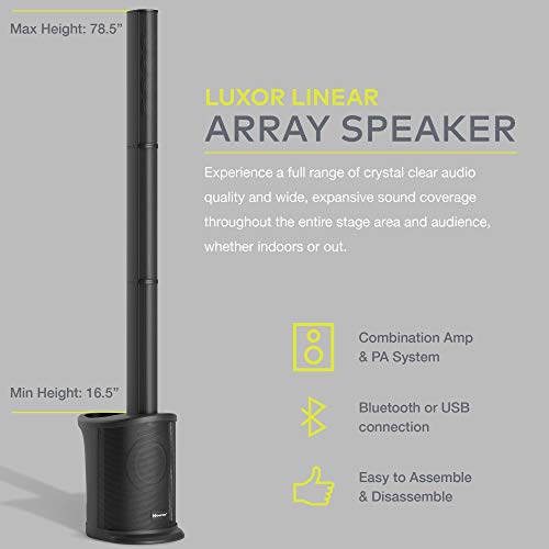 Knox Gear Line Array Speaker System All in One 78.5" Column Bluetooth