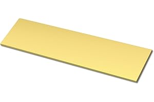 Uxney Brass Flat Bar，1/8"Thickness x 4"Width x 8"Length Brass Bar Stock，Brass Rods for Crafts,Models, Repairs, Electrical