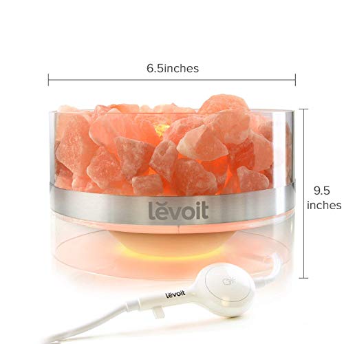 LEVOIT Aria Himalayan Salt Lamp, Pink Rock Large Crystal Natural