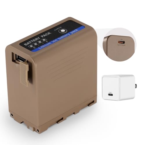 NEEWER NP-F970 10500mAh Replacement Battery Compatible with Sony NP-F550 F750 F950 F970 FX3 FX30 A7 Canon R5 Nikon Z8 Camera, Rechargeable USB C 20W PD Fast Charging for Camcorder Video Light Monitor