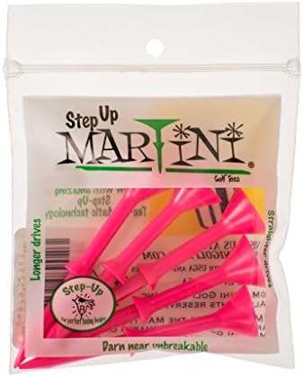 Martini Step-Up Golf Tees – Virtually Unbreakable – Pink