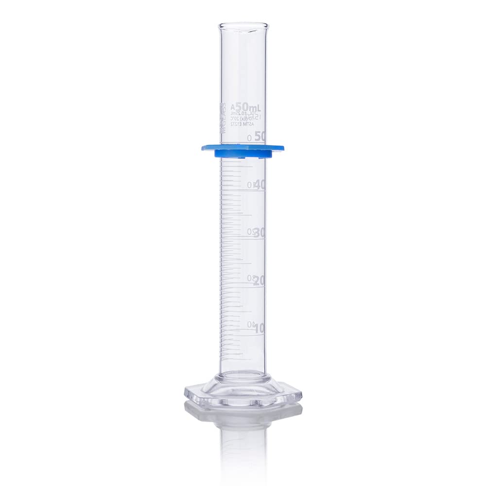 Graduated Cylinder, Globe Glass, 50mL, Class A, to