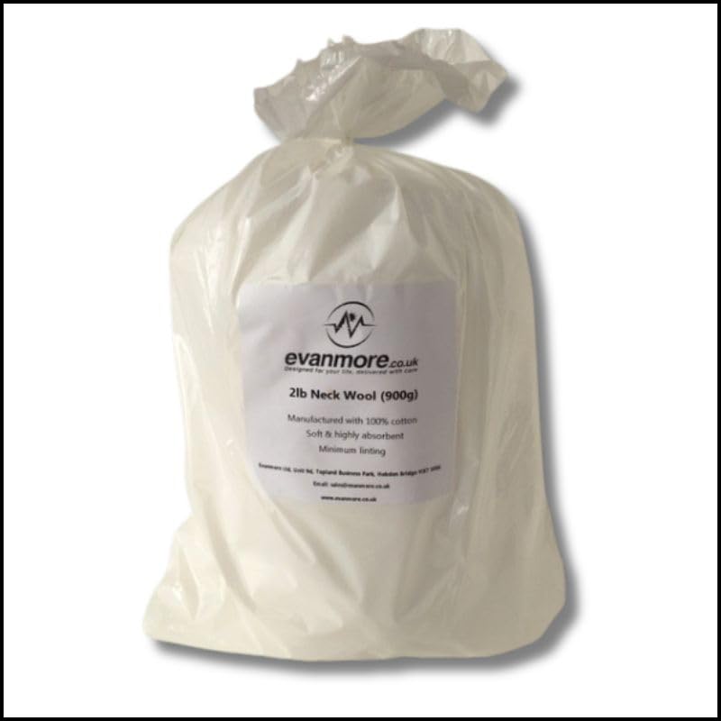 Neck Wool 2lb (900g) 100% Cotton Highly Absorbent Minimum Linting Hairdressing Professional Salon Use