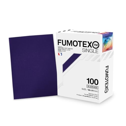 FUMOTEX SINGLE SLEEVE (フモテックス シングル スリーブ) 100枚入 トレーディングカード エンボス加工 高透過性クリア バイオレットアメシスト