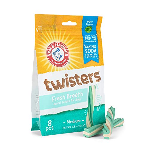 Arm & Hammer For Pets Twisters Dental Treats for Dogs Dental Chews Fight Bad Breath, Plaque