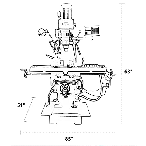 KAKA Industrial ZX5325C Milling/Drilling Machine, Assembled gear drive milling head Auto Feed