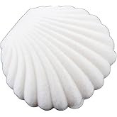 Galepromot White Sea Shell Shape Jewelry Box for Earring Ring Necklace Display Storage Organizer Gift Velvet Shell Jewelry Boxs,Jewelry Boxes and Organizers