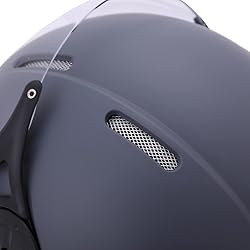 Harssidanzar Motorcycle Helmet Dual Visor Open Face