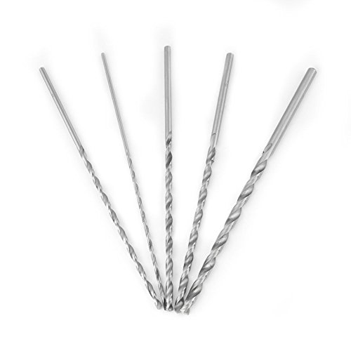 HSS Twist Drill Bit Set Extra Long High Hardness Straight Shank for Aluminium Wood Plastic 2-5mm
