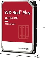 WD Red Plus 8TB NAS Hard Drive 3.5" Internal SATA 6Gb/s CMR 128MB Cache view 7