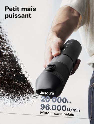 HOTO Aspirateur Voiture Puissant sans Fil, aspirateur à Main 20 000 Pa | Mini aspirateur sans fil 4 en 1: souffleur air comprimé, gonflage, vide, pour voiture, maison, bureau, claviers