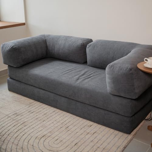 Sofá Cama Flowin Modular Cotelê Cinza Inflow | Retrátil, Vai Na Caixa