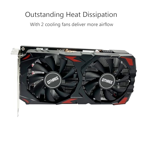 QTHREE Radeon RX 580 8GB Graphics Card, 256Bit,2048SP,GDDR5,2XDP