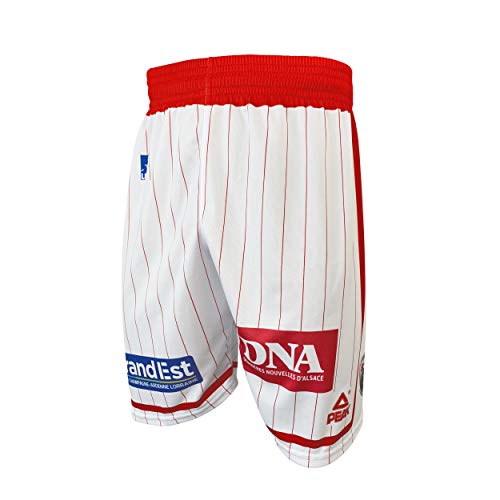 BC Souffelweyersheim - Pantalón Corto Oficial para niño 2019-2020, N'est Pas Applicable, Niño, Color Blanco, tamaño FR : XS (Taille Fabricant : 14 ANS)