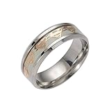 ERLUER Men's Stainless Steel Rings Luminous Glow in