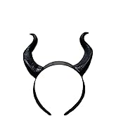 L'VOW Gothic Maleficent Horns Headband Maleficent Ears Headpiece Halloween Demon Cosplay Costume Accessory