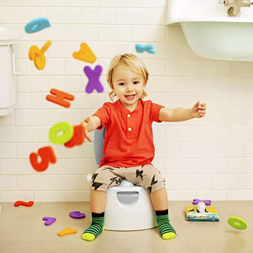 Munchkin® Arm & Hammer Multi-Stage 3-in-1 Potty Seat, (Potty Chair, Trainer Ring and Step Stool), Grey