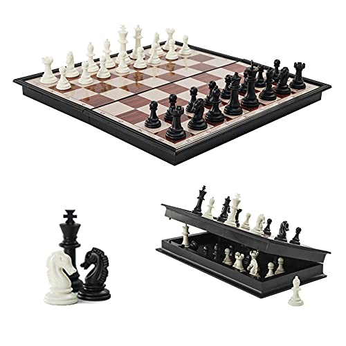 MUKAYIMO Mini Chess Board, 7.08" x 7.08" Folding