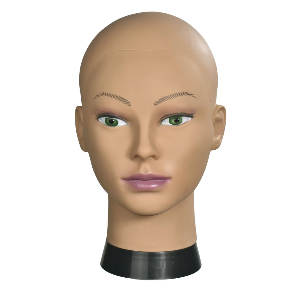 RSM Bald Female Training Head Cosmetology Mannequin Head for Wigs Making and Display with Free clamp