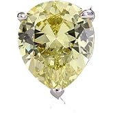 Viyuroyk 925 Sterling Silver Shining Yellow diamond ring in the shape of a water drop Wedding ring Engagement ring CZ ring Emerald cut rings Diamond Rings Women jewelry rings statement