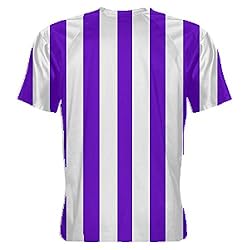 Youth Purple and White Striped Soccer Jerseys, Purple