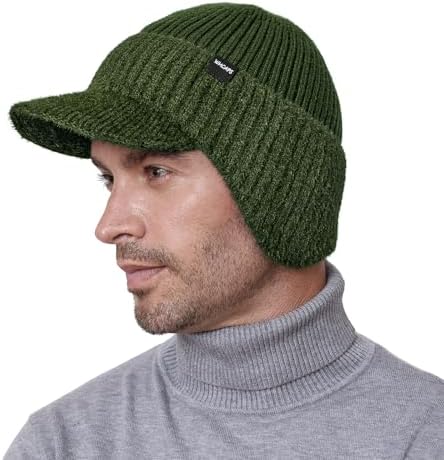 Amazon.com: Wmcaps Winter Beanie with Brim and Ear Flaps  display picture 1