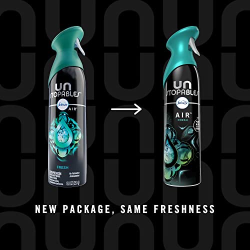 Febreze Air Freshener Spray, Unstopables Fresh, Odor Fighter for Strong