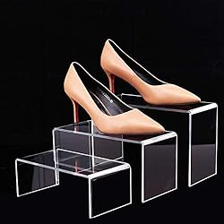Goabroa Acrylic Display Risers, Clear Rectangle