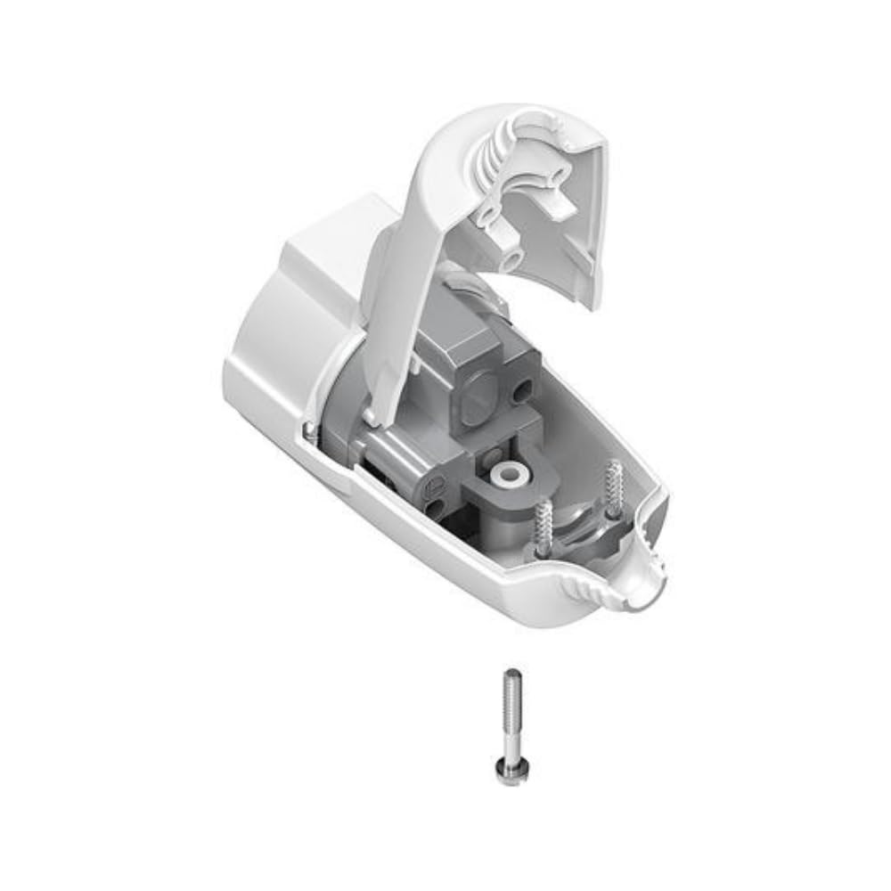 Bticino S2676TAE Socket Two-Wheel Multistandard Italian/German Adaptor 2P T 16A, White/Black