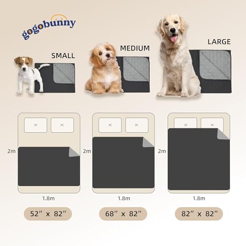 SLEEPHEAD®Waterproof Sofa Covers Double-Sided Dog Bed Covert Sofa Couch Furniture Protector for Kids Children Dog Cat, Reversible (52x82 Inch (Pack of 1), Dark Grey/Light Grey)