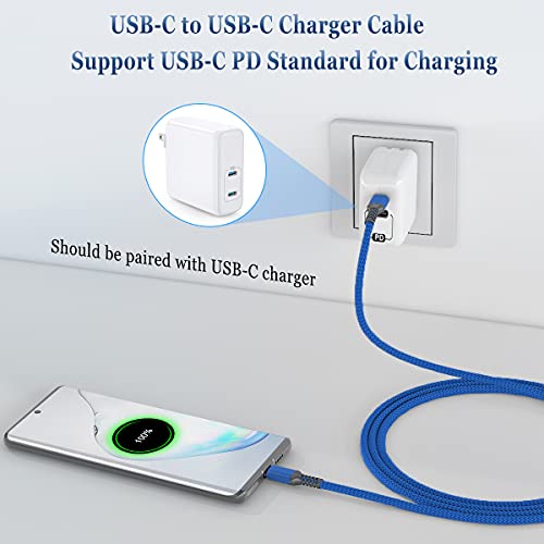 Basesailor USB Type C to C 100W Cable 10ft/2Pack,Power Delivery