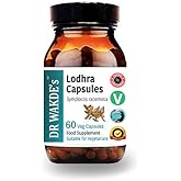 DR WAKDE's Organic Lodhra Capsules (Symplocos racemosa) I 100% Natural Herbal Supplement I 60 Veggie Capsules