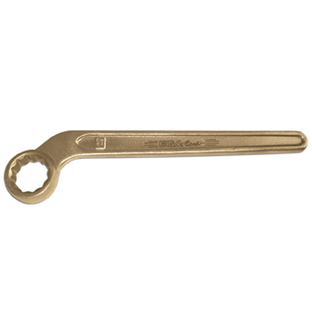 Ega Master 74098 - Curved Single End Ring Wrench 75 Mm Non Sparking Cu-Be.