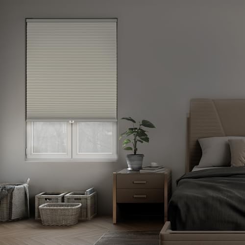 DEZ FURNISHINGS Cordless 1.5" Signature Blackout Cellular Shade, Energy Saver,…