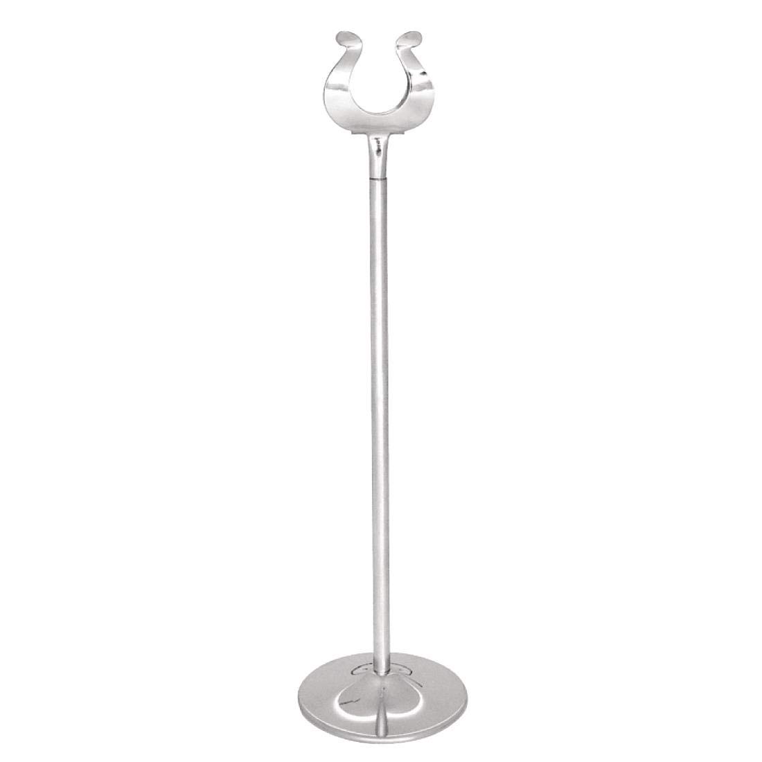 Olympia Table Number Stand Holder with Heavy Base Made of Stainless Steel 305mm