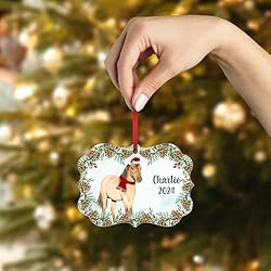 Bay Miniature Horse Christmas Ornament 2024