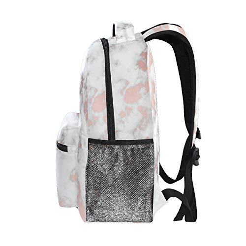 rose gold marble backpack