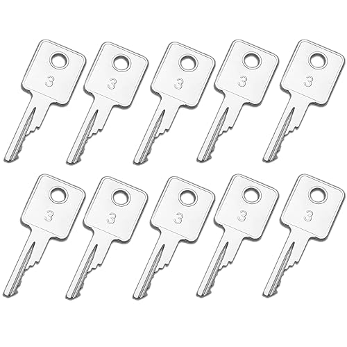 6693241 Ignition Key,10 Pack D250 Bobcat Keys Heavy Equipment Key Fits Bobcat Skid Steer Genie