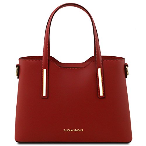 Tuscany Leather Olimpia Ruga leather tote - Small size - TL141521 (Red)
