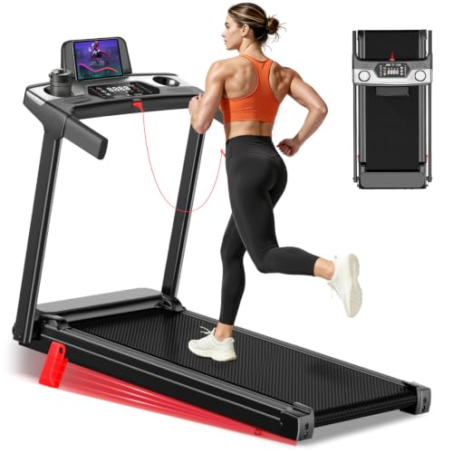 Aiteid Treadmill with 9% Incline, 2.5HP Walking Pad Treadmill, 4 in 1 Portable Under Desk Treadmills for Home Small Place, Home Foldable with Remote Control, 350LBS Capacity, Installation-Free