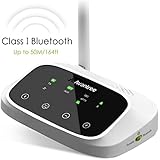 Avantree 164ft LONG RANGE Bluetooth Transmitter for TV Audio, Wireless Transmitter and Receiver, aptX Low Latency, Support Digital Optical, RCA AUX, for Any Audio Devices - Oasis [2-Year Warranty]