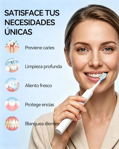 Unico Sonic Electric Toothbrush for Adults with Screen, 5 Modes, IPX7 Waterproof, Rechargeable, Black