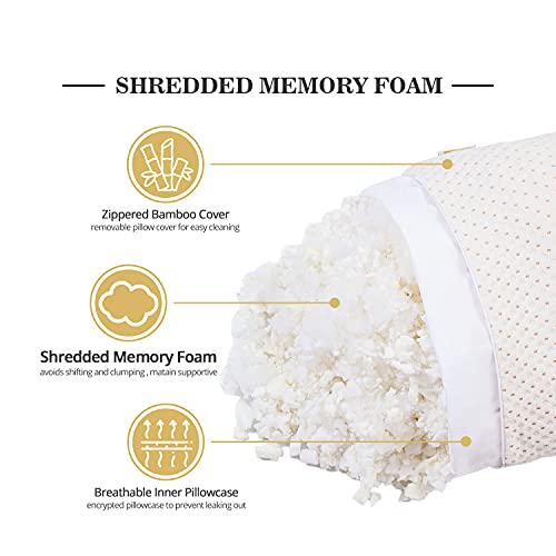 ELEMUSE 20 x 48 Full Body Pillow for Adults Shredded Memory Foam