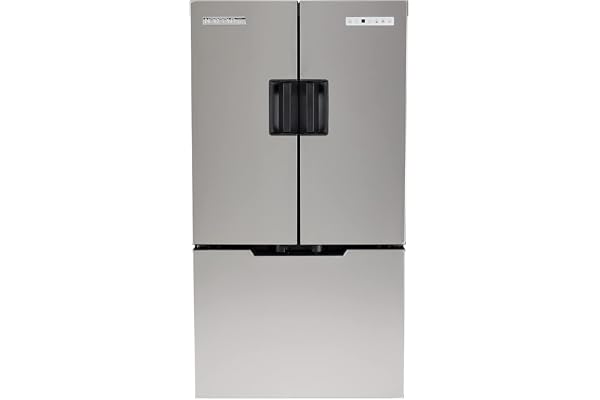 NORCOLD N15DCSS Refrigerator; Dual Compartment 3 Door Refrigerator With Freezer; Permanent; 15 Cubic Foot; 32-3/4 Inch Width x 24 Inch Depth x 63-5/16 Inch Height; 6.5 Amp Draw At 12 Volt DC