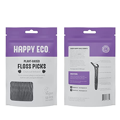 Natural Dental Floss Picks (200) Vegan, Sustainable, Reusable Floss