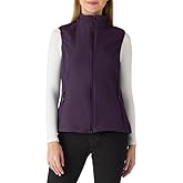 Outdoor Ventures Women's Lightweight Softshell Vest Windproof Fleece Lined Zip Up Sleeveless Jacket for Running Hiking Golf