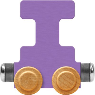 Maple Landmark NameTrain Pastel Letter Car I - Made in USA (Lavender)