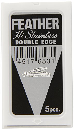 Feather Hi-Stainless Platinum Double Edge Razor Blades, 100 Count